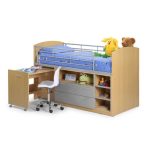 Leo Maple Mid Sleeper Bed Frame Natural
