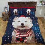 Rapport Home Westie Duvet Cover and Pillowcase Set Blue/Red/White