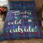 Rapport Home Baby Its Cold Outside Blue Duvet Cover and Pillowcase Set Blue