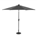 Black 2.7m Parasol with Solar Light Black