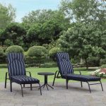 Hampton Navy 3 Piece Sun Lounger Set Navy (Blue)