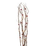 Brown Twig Lights with Red Beads Brown