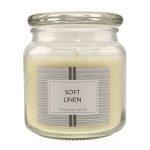 Soft Linen and Lace Jar Candle Natural