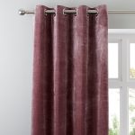 Stockton Velvet Pink Eyelet Curtains Blush