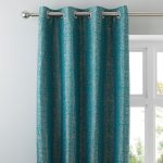 Smythe Teal Eyelet Curtains Teal (Blue)