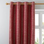 Smythe Red Eyelet Curtains Red