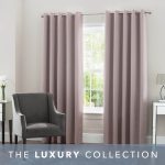 5A Fifth Avenue Venice Blush Blackout Eyelet Curtains Pink