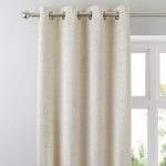 Ruben Natural Velour Eyelet Curtains Natural