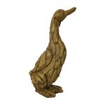 Driftwood Resin Duck Ornament Light Brown