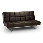 Manhattan Faux Leather Sofa Bed Brown