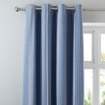 Willington Blue Blackout Eyelet Curtains Blue