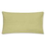 Non Iron Sage Large Bolster Pillowcase Green