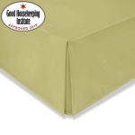 Non Iron Plain Dye Sage Pleated Divan Green