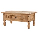Corona Pine Coffee Table with Drawer Natural