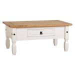Corona White Coffee Table Natural