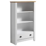 Ludlow White Bookcase White/Brown
