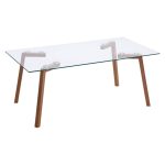 Morton Oak and Glass Coffee Table Natural
