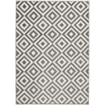 Grey Diamond Matrix Rug Grey/White