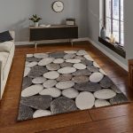 Cream and Grey Woodland 2099 Rug Grey