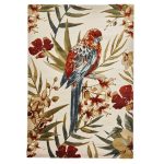 Cream and Multi Coloured Tropics 6093 Rug Multi-Coloured