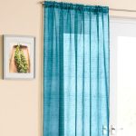 Casablanca Teal Slot Top Voile Panels Blue
