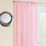 Crystal Pink Slot Top Voile Panels Pink
