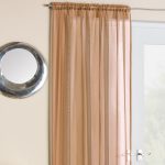 Crystal Coffee Single Slot Top Voile Panel Brown