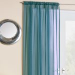 Crystal Teal Slot Top Voile Panels Blue