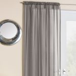 Crystal Grey Slot Top Voile Panels Grey