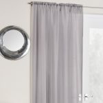 Crystal Silver Slot Top Voile Panels Silver