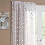 Silver Heart Slot Top Voile Panels Silver