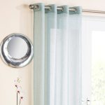 Marrakesh Duck Egg Eyelet Voile Panels Blue