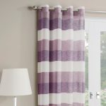 Mykonos Heather Pair of Eyelet Voile Curtains Purple