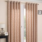 Venice Latte Eyelet Voile Panels Brown