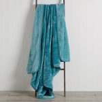 Raschel 150cm x 200cm Throw Blue/Green