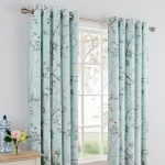 Dorma Maiya Duck Egg Blackout Eyelet Curtains Duck Egg (Blue)