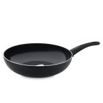 GreenChef Soft Grips Open 28cm Wok Black