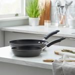 Hard Anodised Aluminium Twin Pack Frying Pans Grey