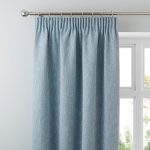 Boucle Seafoam Pencil Pleat Curtains Seafoam (Blue)
