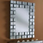 Pixel Silver Wall Mirror Black