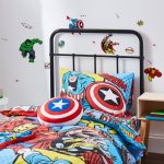 Disney Marvel Comics Wall Stickers Red/Blue/Green