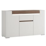 Toronto 3 Door 1 Drawer Sideboard White