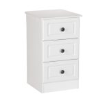 Pembroke White Bedside Table White