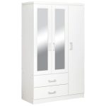 Charles White Mirrored Wardrobe White