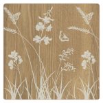 Set of 4 Wood Effect Placemats Natural
