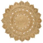 Zira Jute Round Rug Honey