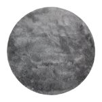 Indulgence Circle Shaggy Rug Silver
