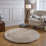 Indulgence Circle Shaggy Rug Champagne