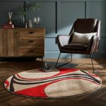 Mirage Circle Rug Red