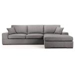 Vedori Right Hand Corner Chaise Sofa Grey